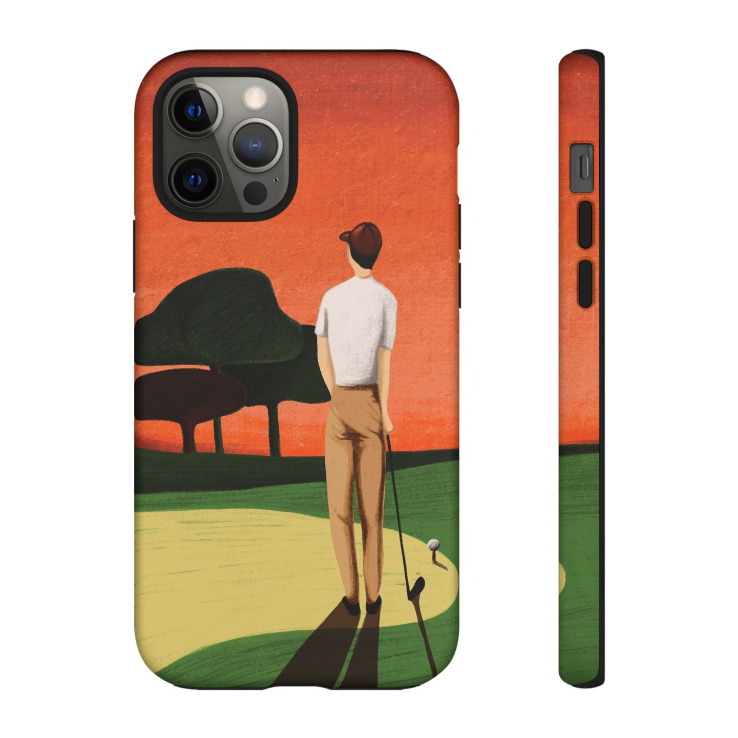 Vintage Golf Phone Case - 'Thoughts at Sunset' - Golf Lovers