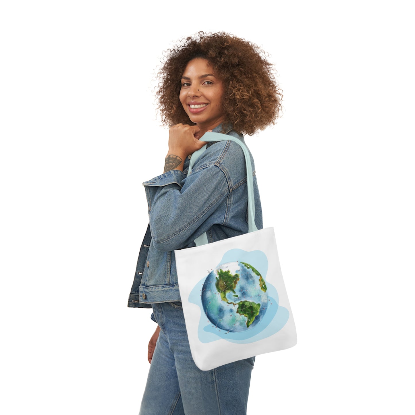 Dirac Canvas Tote Bag, 5-Color Straps