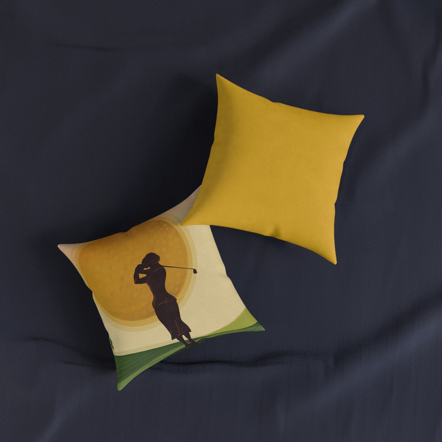 Vintage Golf Art Square Pillow