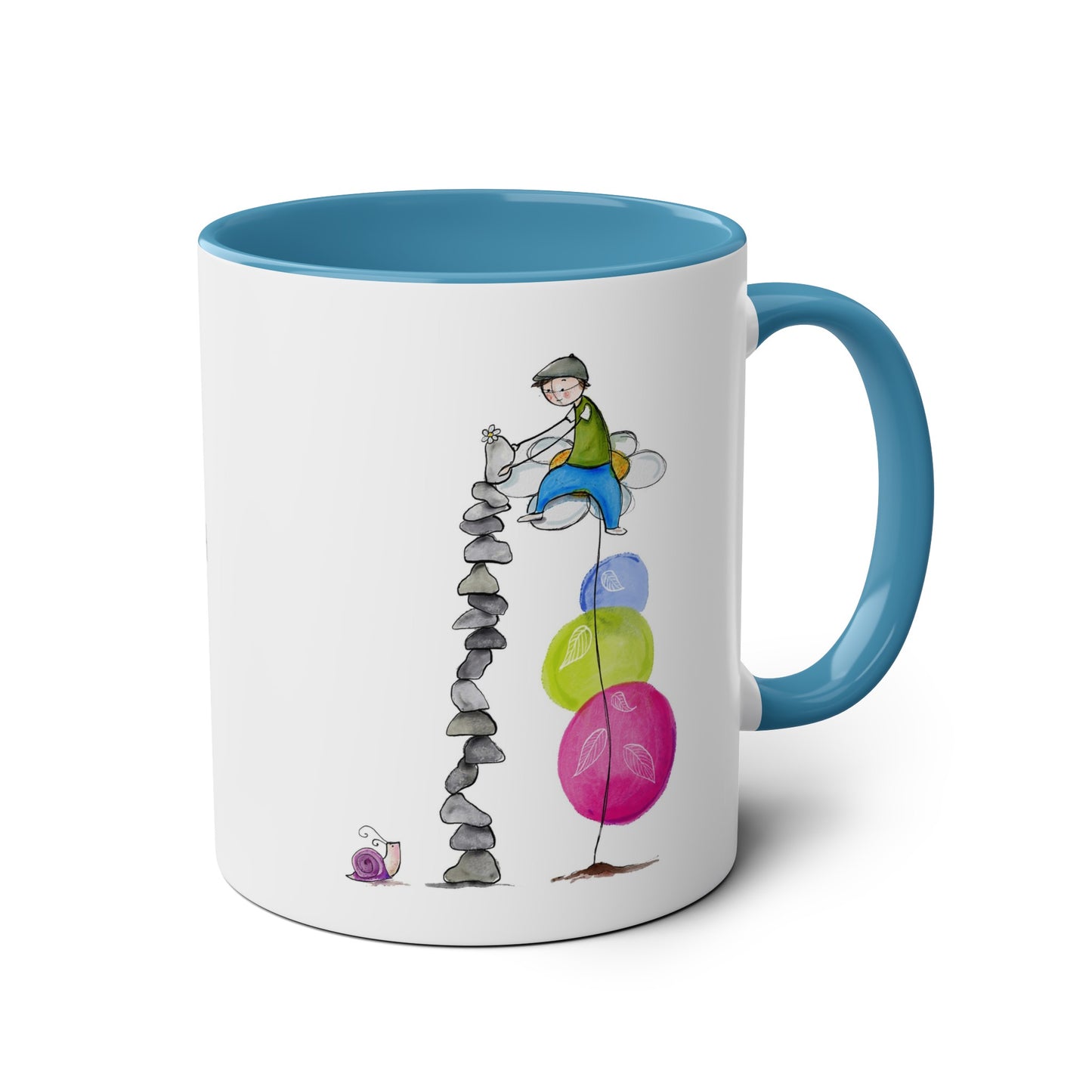 Two-Tone Coffee Mugs, 11oz