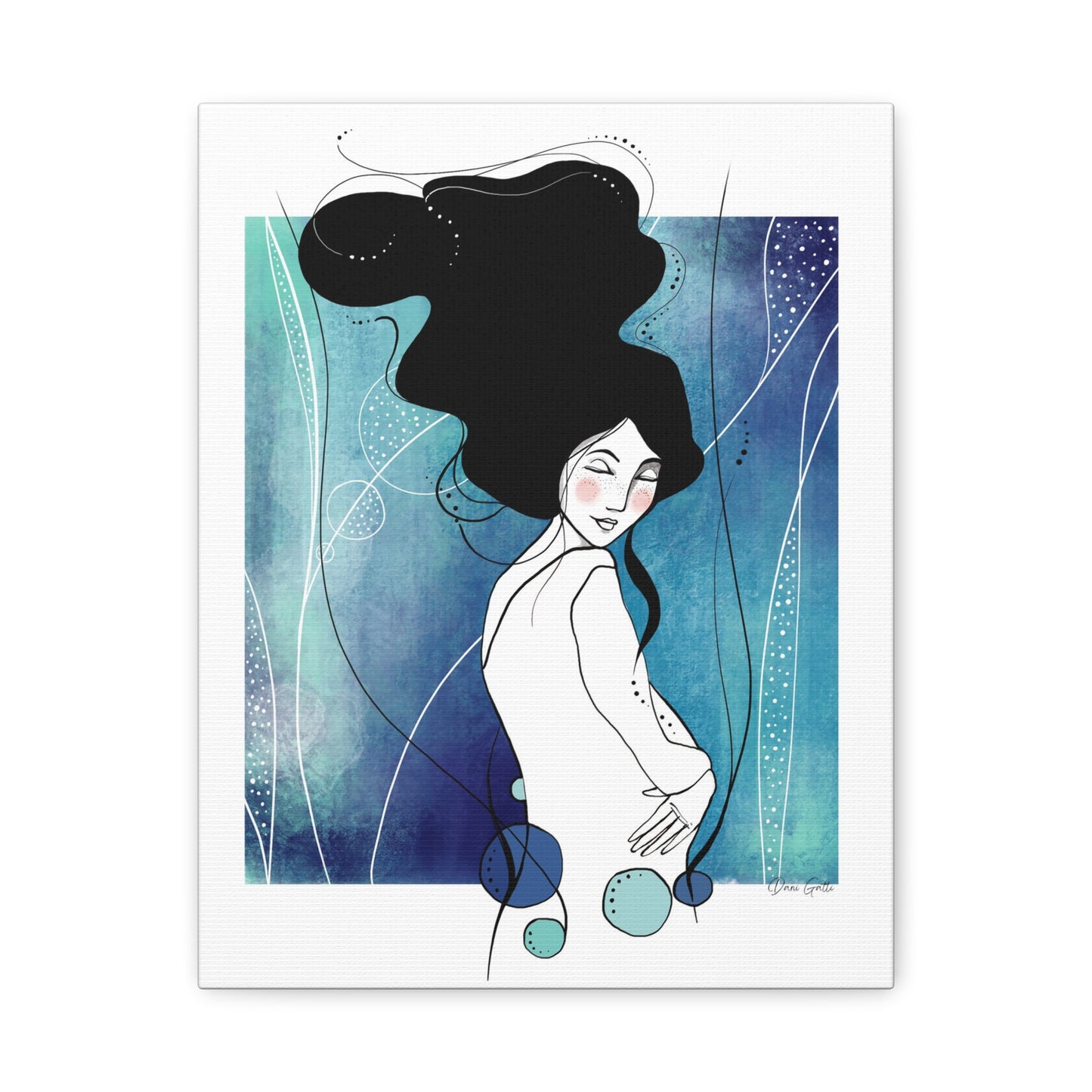 'Water' Matte Canvas, Stretched, 1.25"