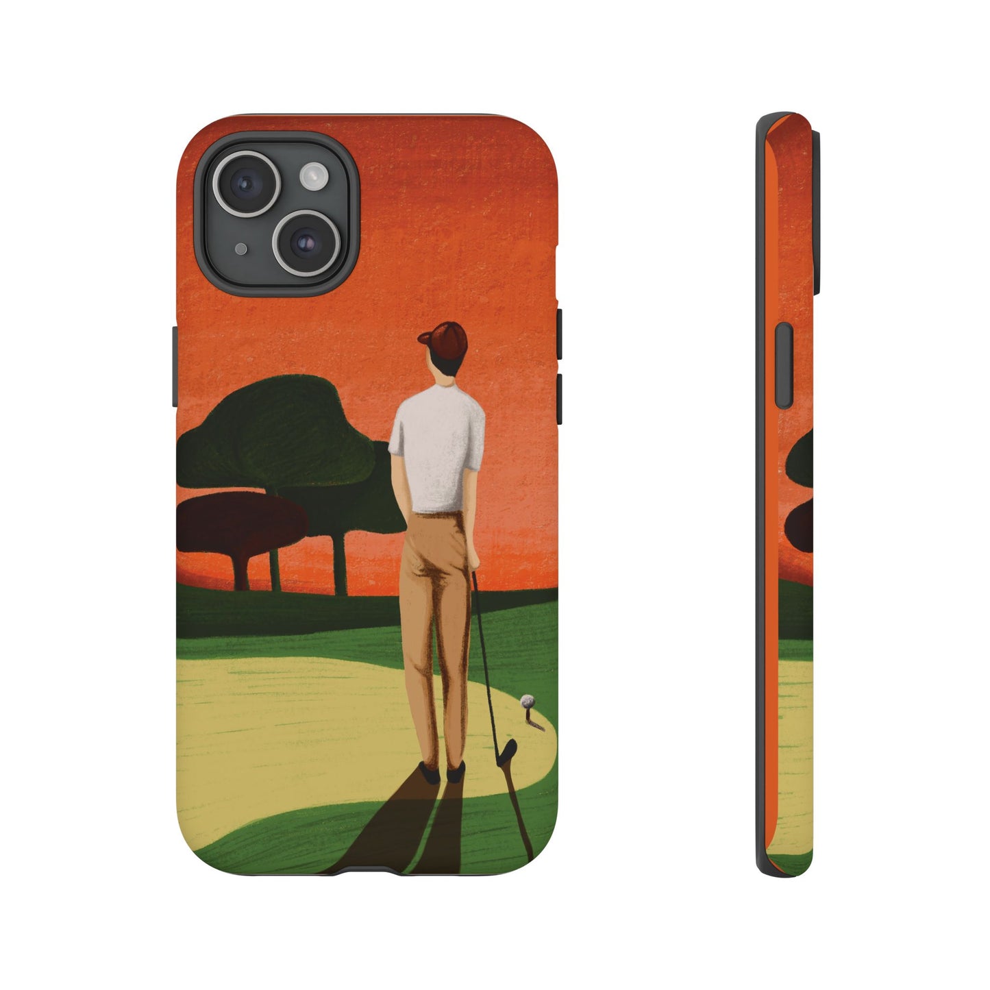 Vintage Golf Phone Case - 'Thoughts at Sunset' - Golf Lovers