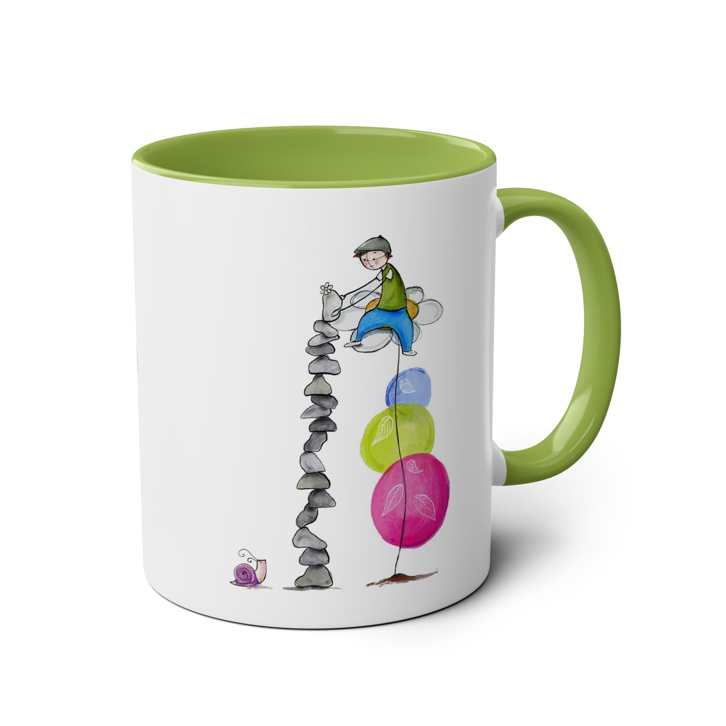 Two-Tone Coffee Mugs, 11oz