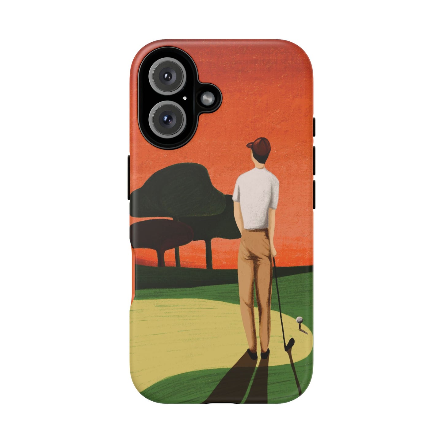 Vintage Golf Phone Case - 'Thoughts at Sunset' - Golf Lovers