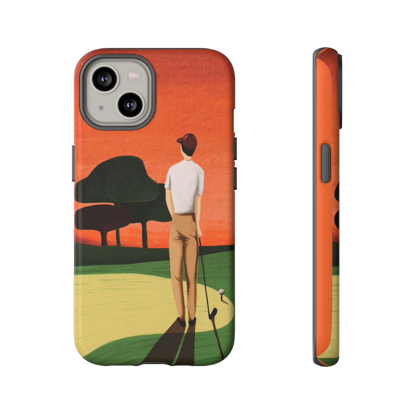 Vintage Golf Phone Case - 'Thoughts at Sunset' - Golf Lovers
