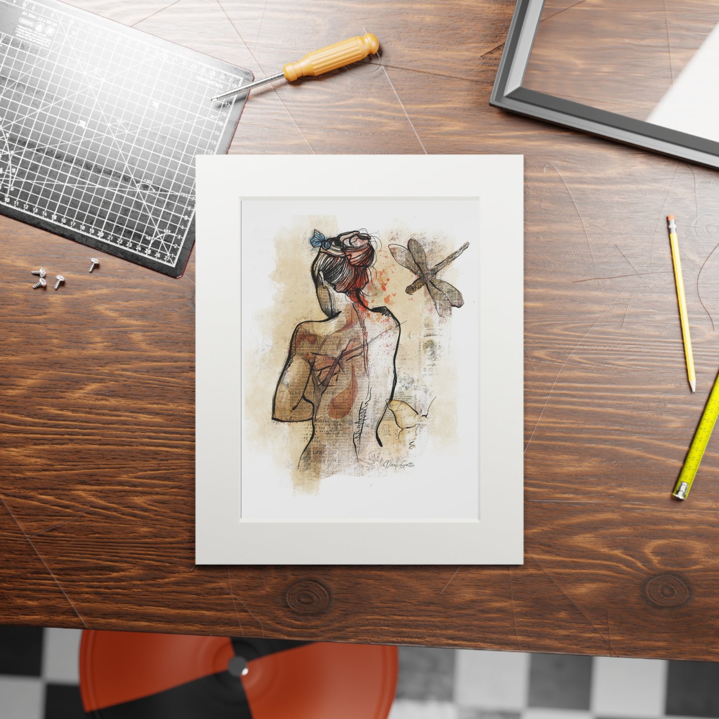 'Vintage Thought' Fine Art Prints (Passepartout Paper Frame)