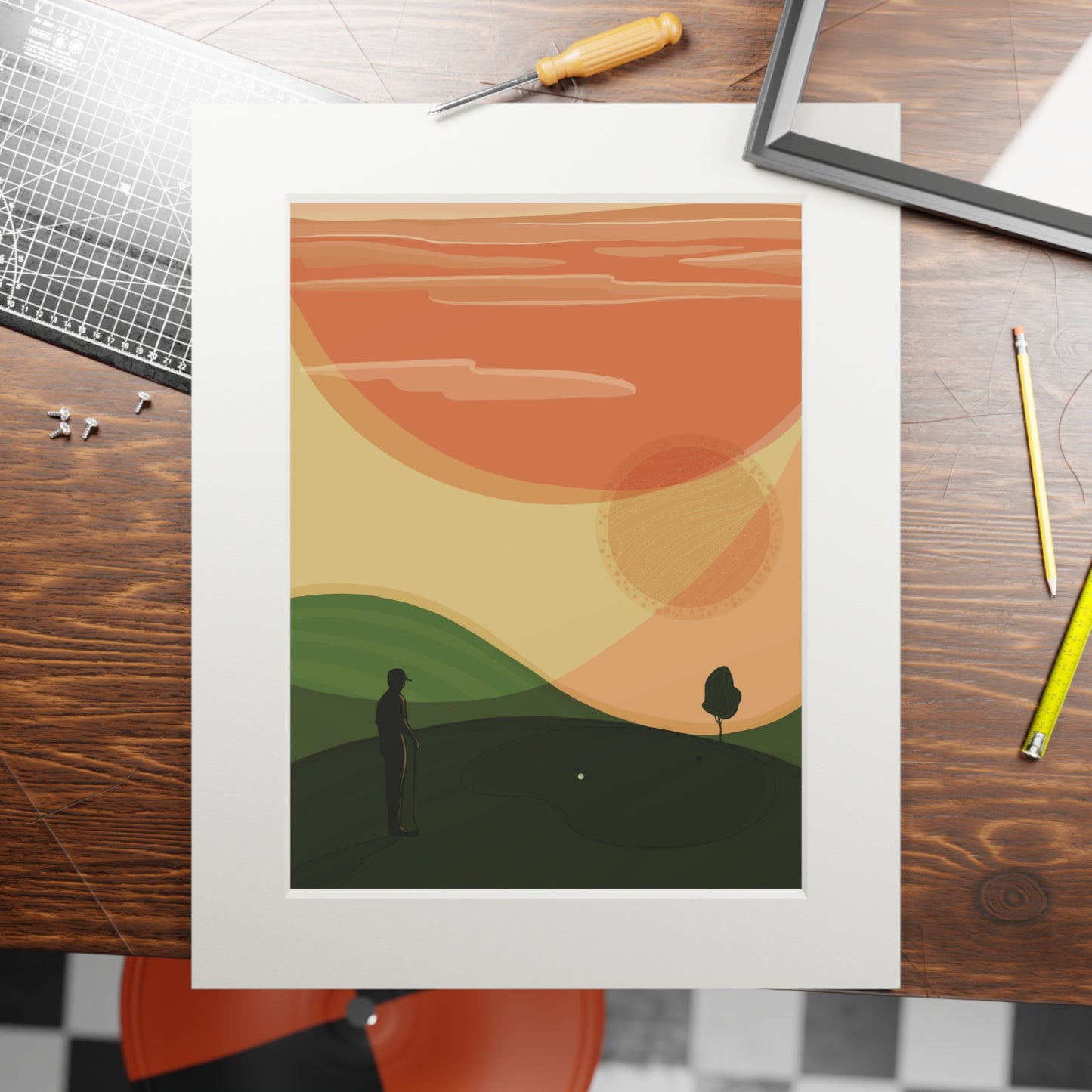 'The Last shot' Fine Art Prints (Passepartout Paper Frame)