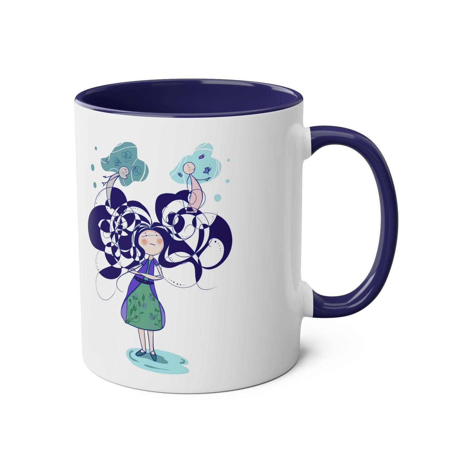 Two-Tone Coffee Mugs, 11oz