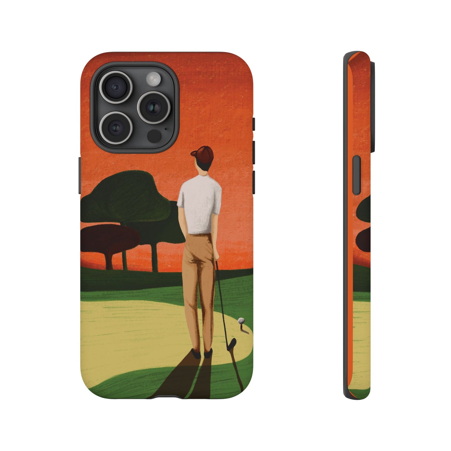 Vintage Golf Phone Case - 'Thoughts at Sunset' - Golf Lovers