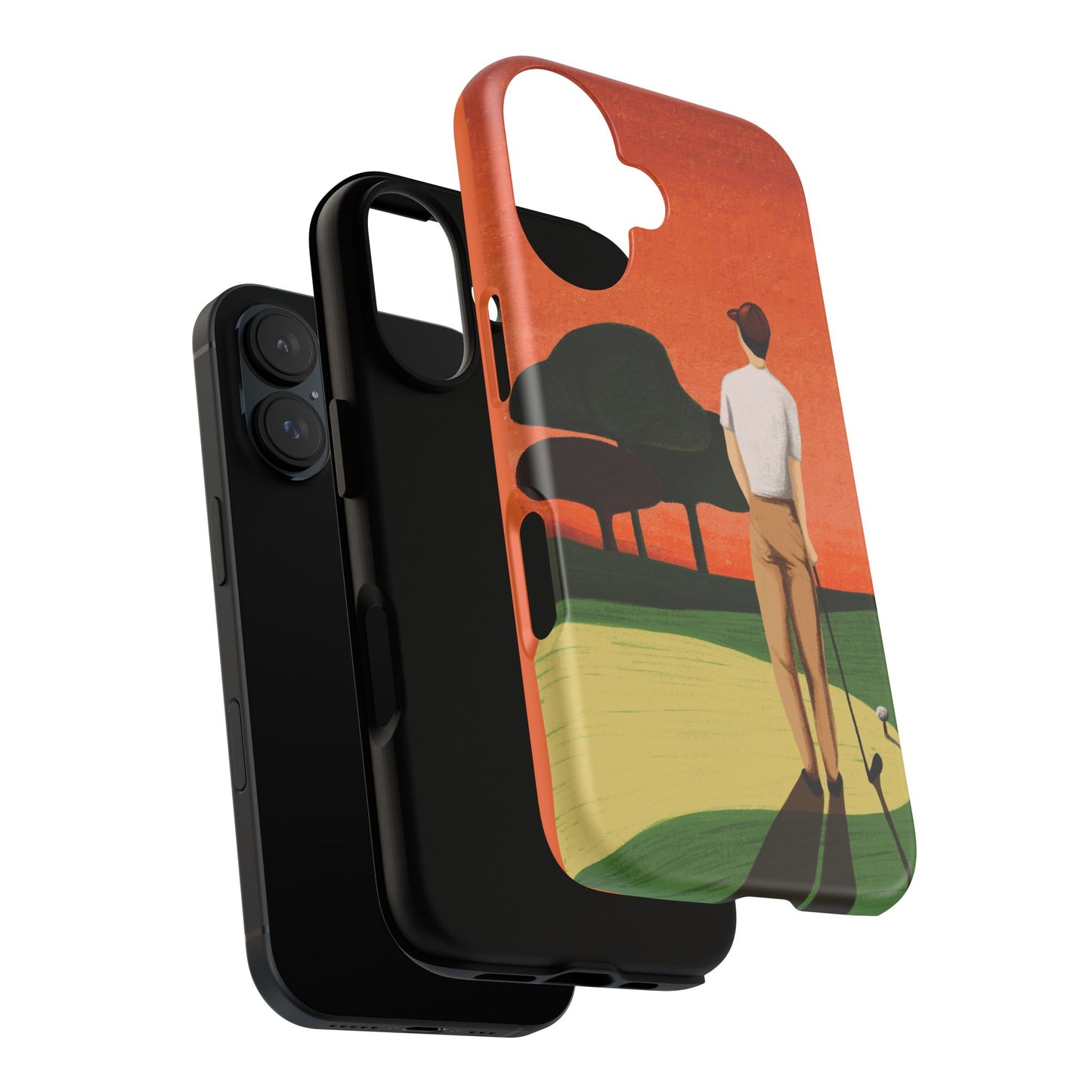 Vintage Golf Phone Case - 'Thoughts at Sunset' - Golf Lovers
