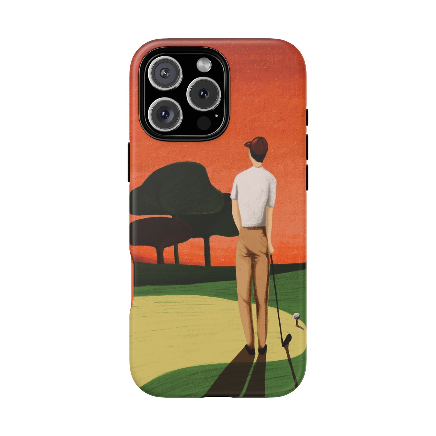 Vintage Golf Phone Case - 'Thoughts at Sunset' - Golf Lovers