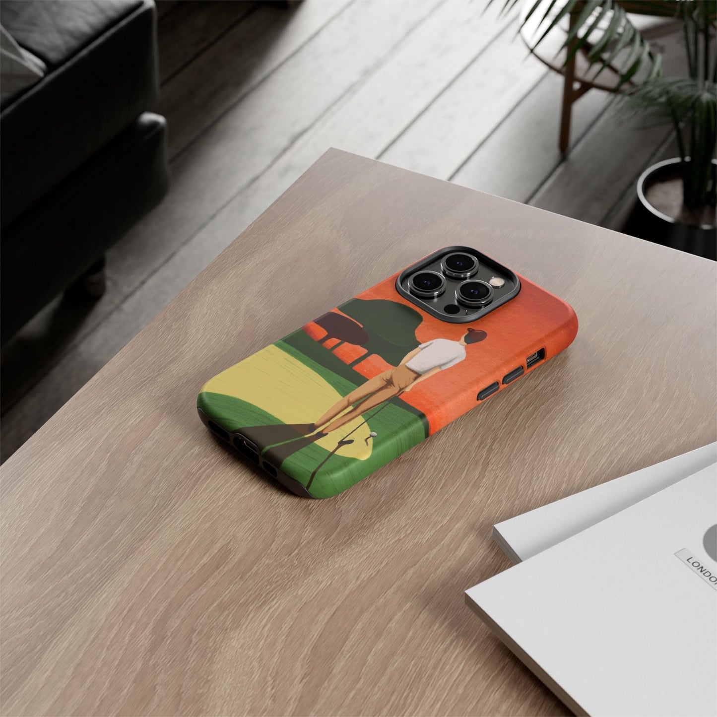Vintage Golf Phone Case - 'Thoughts at Sunset' - Golf Lovers