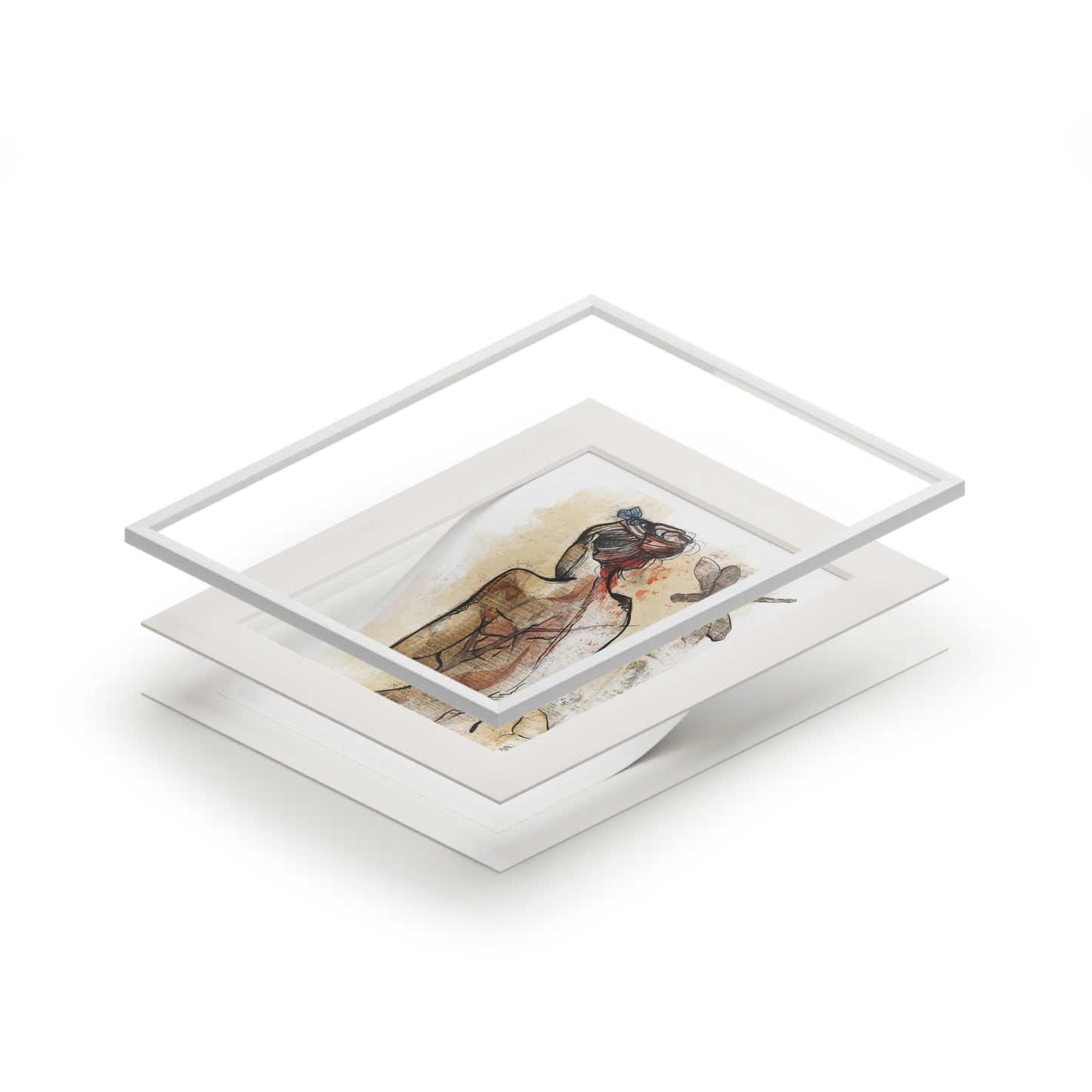 'Vintage Thought' Fine Art Prints (Passepartout Paper Frame)