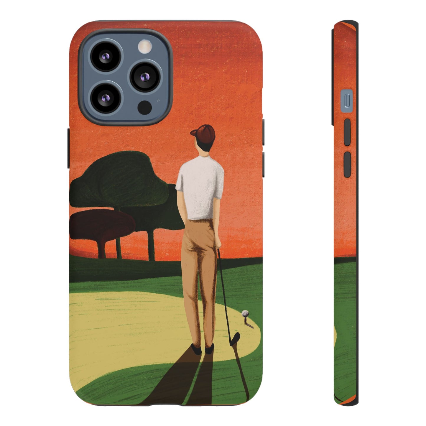 Vintage Golf Phone Case - 'Thoughts at Sunset' - Golf Lovers