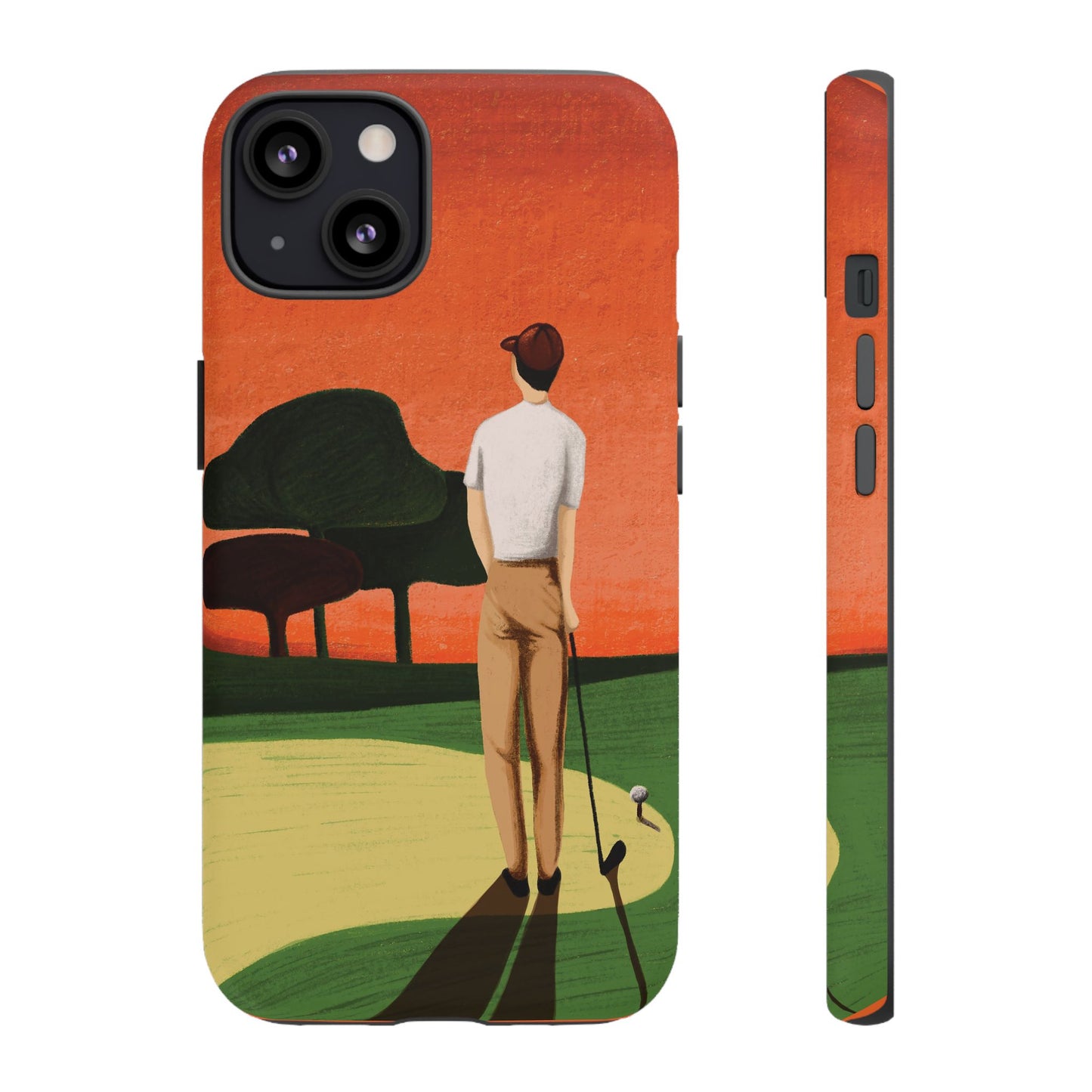 Vintage Golf Phone Case - 'Thoughts at Sunset' - Golf Lovers