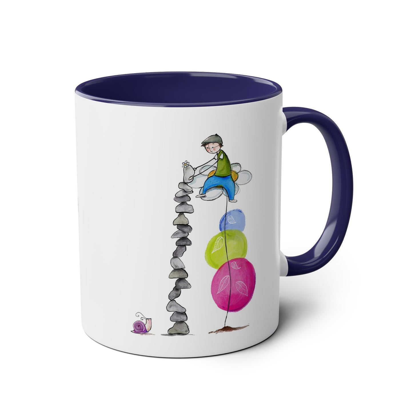 Two-Tone Coffee Mugs, 11oz