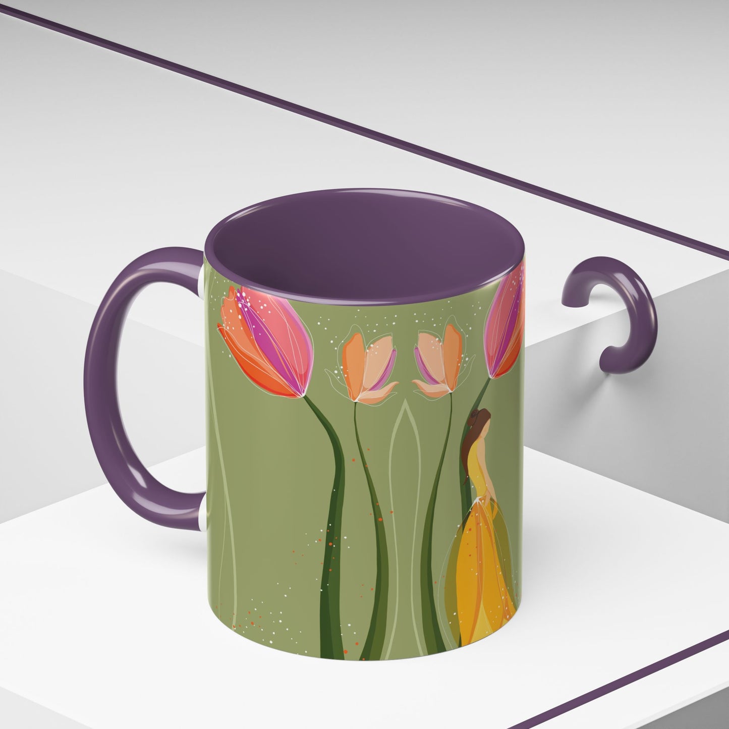 Two-Tone Coffee Mugs, 11oz