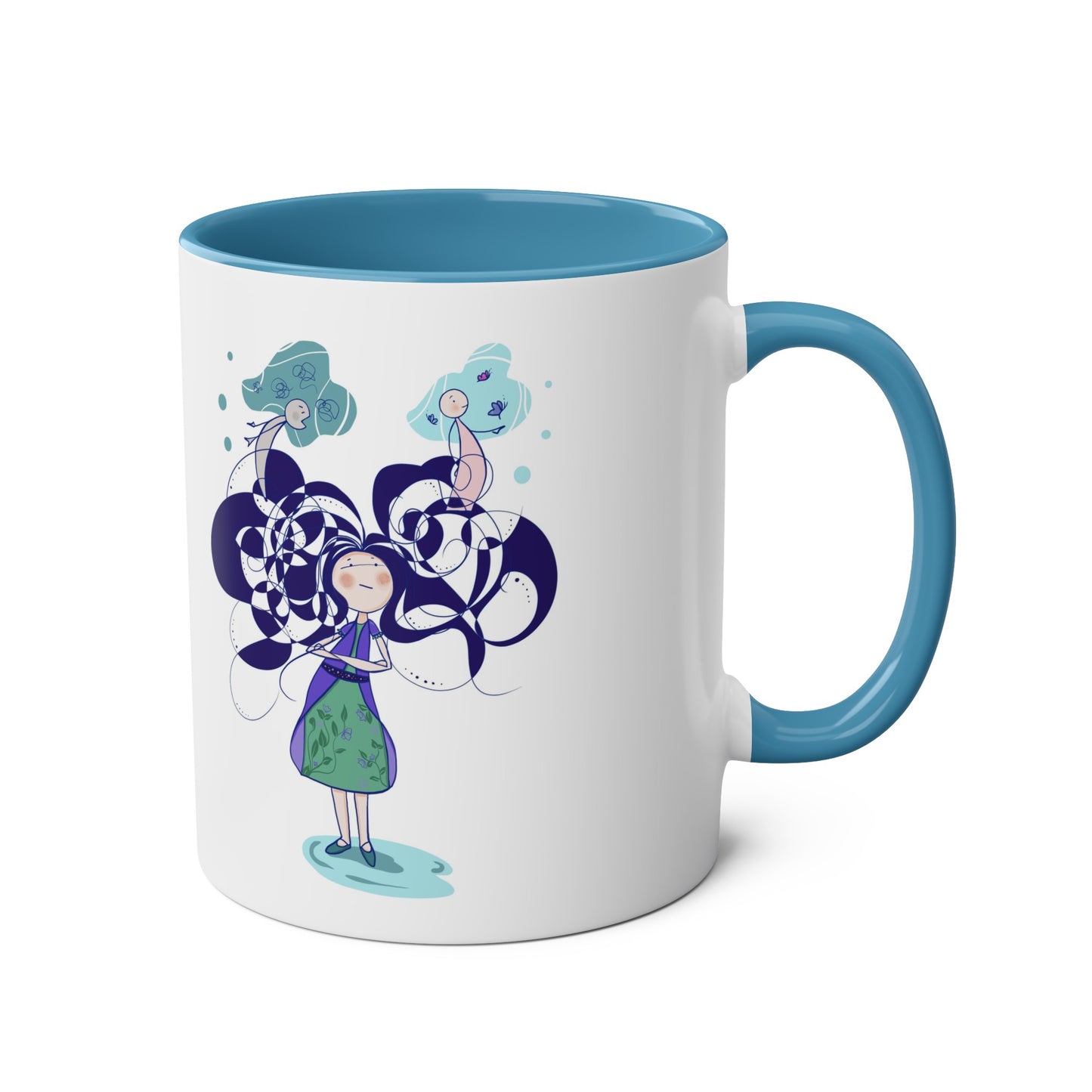Two-Tone Coffee Mugs, 11oz