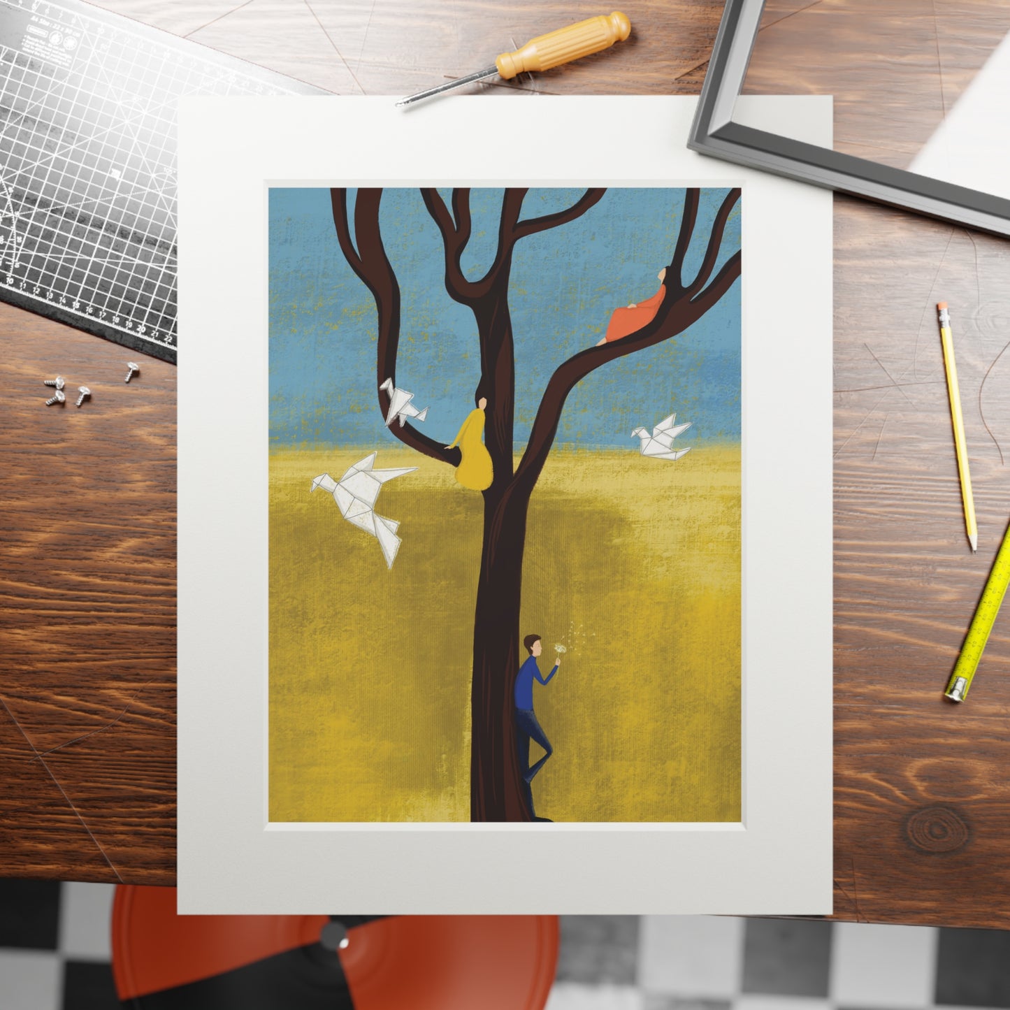 'Make a Wish' Fine Art Print (Passepartout Paper Frame)