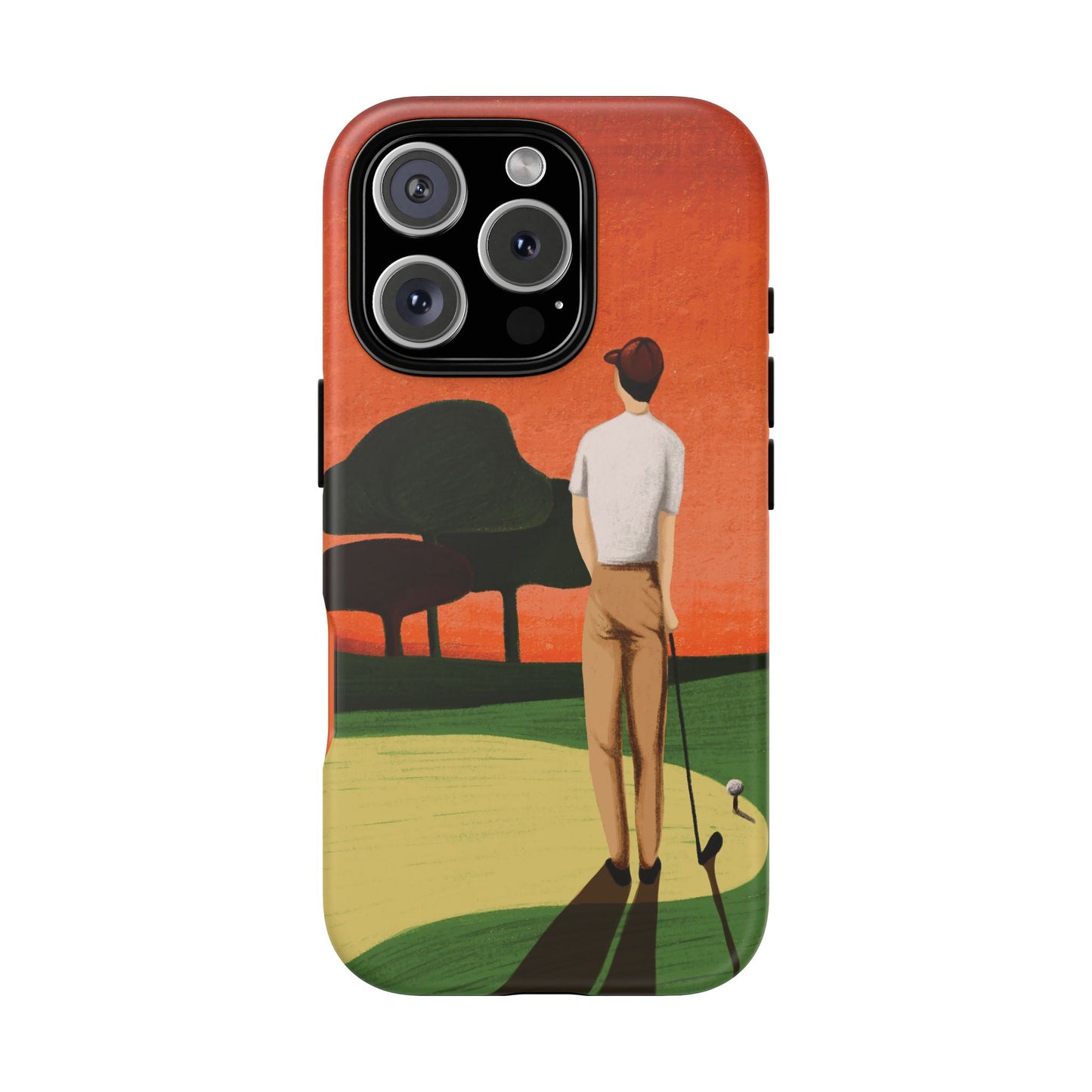 Vintage Golf Phone Case - 'Thoughts at Sunset' - Golf Lovers