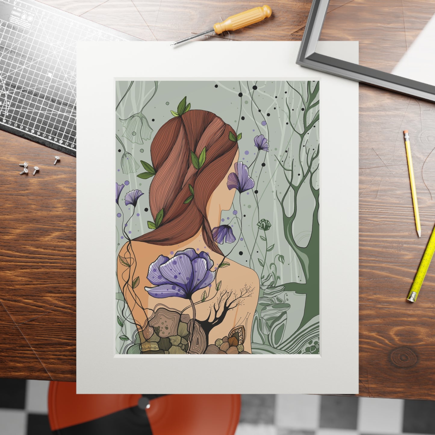'Without' Fine Art Print (Passepartout Paper Frame)
