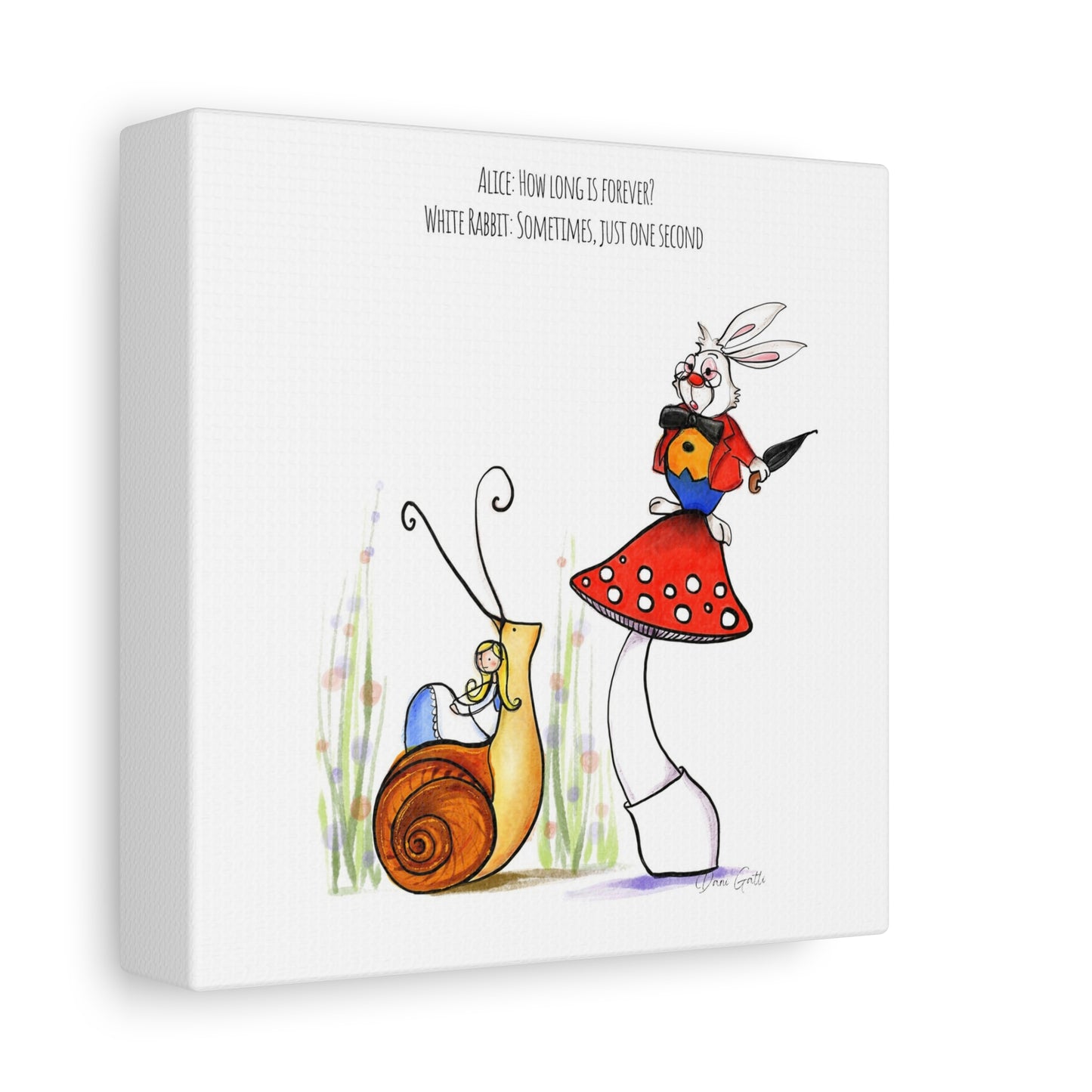 'Alice in Wonderland' Matte Canvas, Stretched, 1.25"