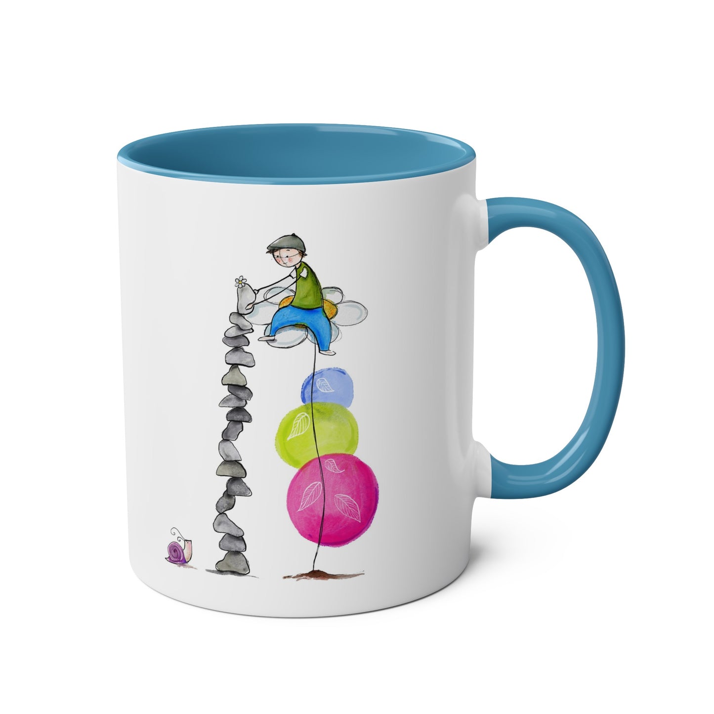 Two-Tone Coffee Mugs, 11oz