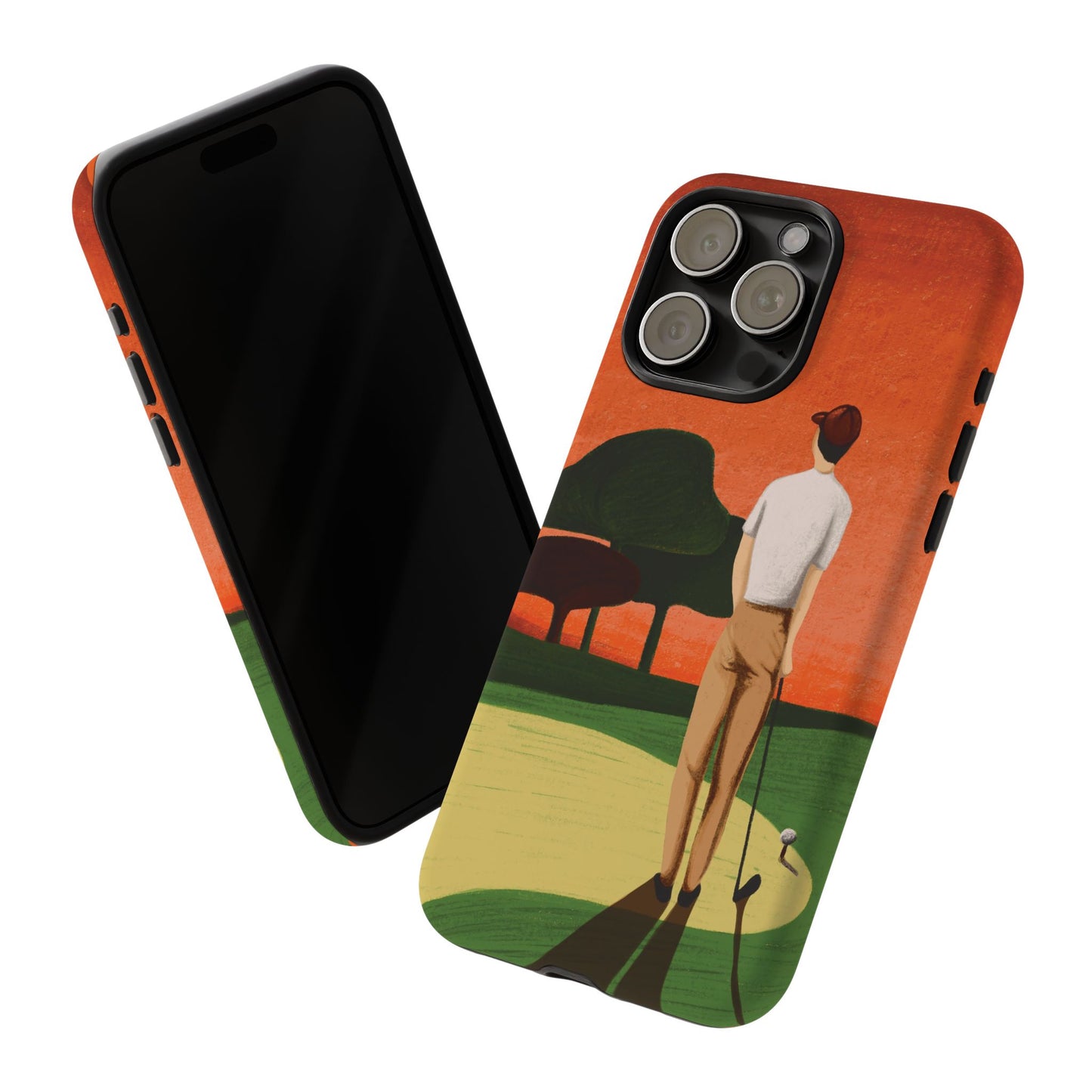 Vintage Golf Phone Case - 'Thoughts at Sunset' - Golf Lovers