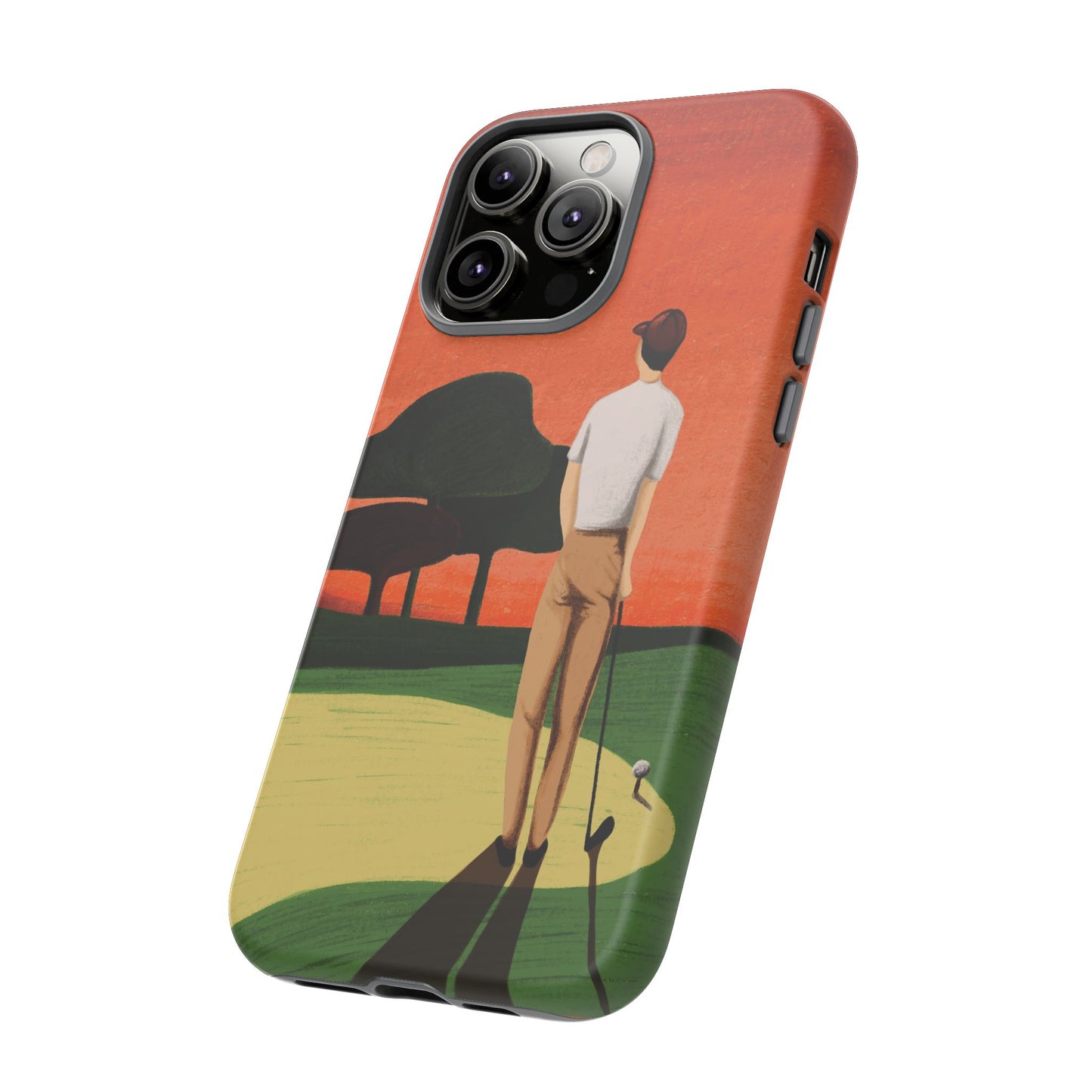 Vintage Golf Phone Case - 'Thoughts at Sunset' - Golf Lovers