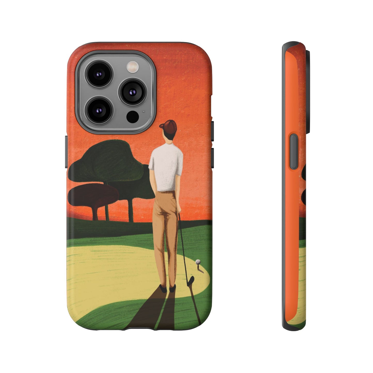 Vintage Golf Phone Case - 'Thoughts at Sunset' - Golf Lovers