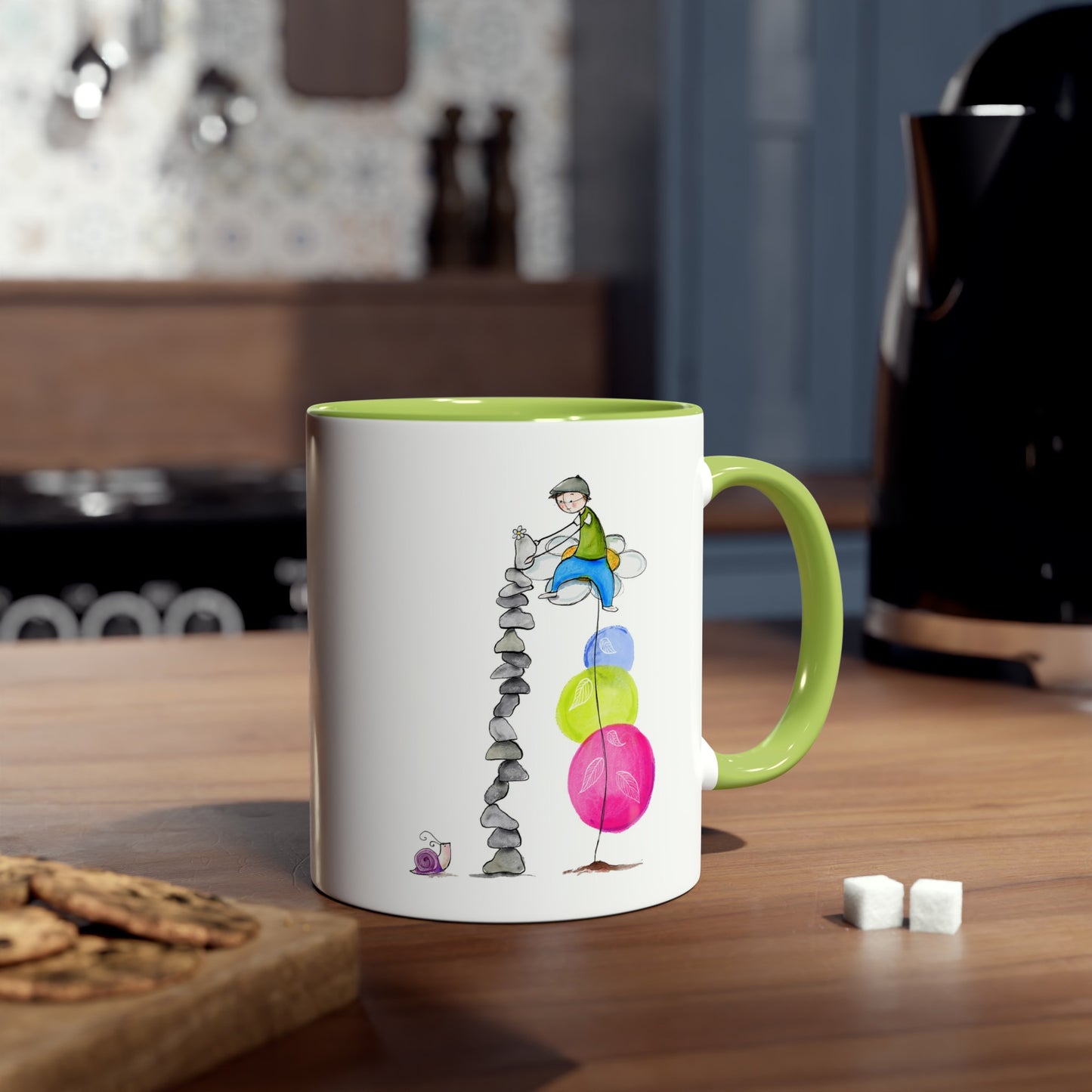 Two-Tone Coffee Mugs, 11oz
