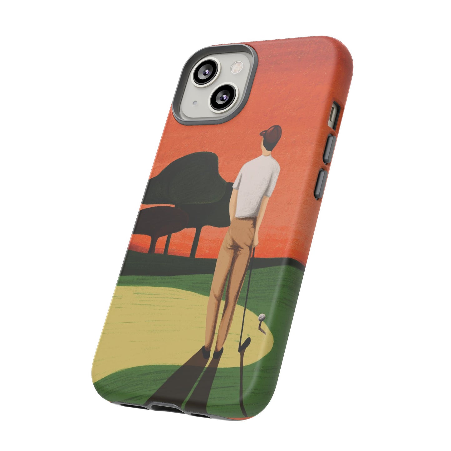 Vintage Golf Phone Case - 'Thoughts at Sunset' - Golf Lovers