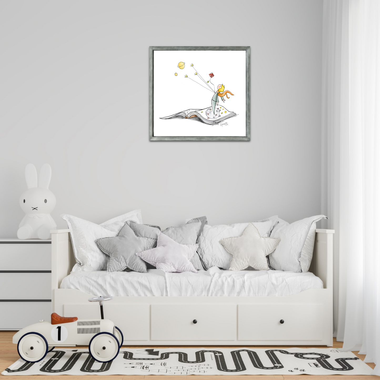 'The Little Prince' Fine Art Print (Passepartout Paper Frame)