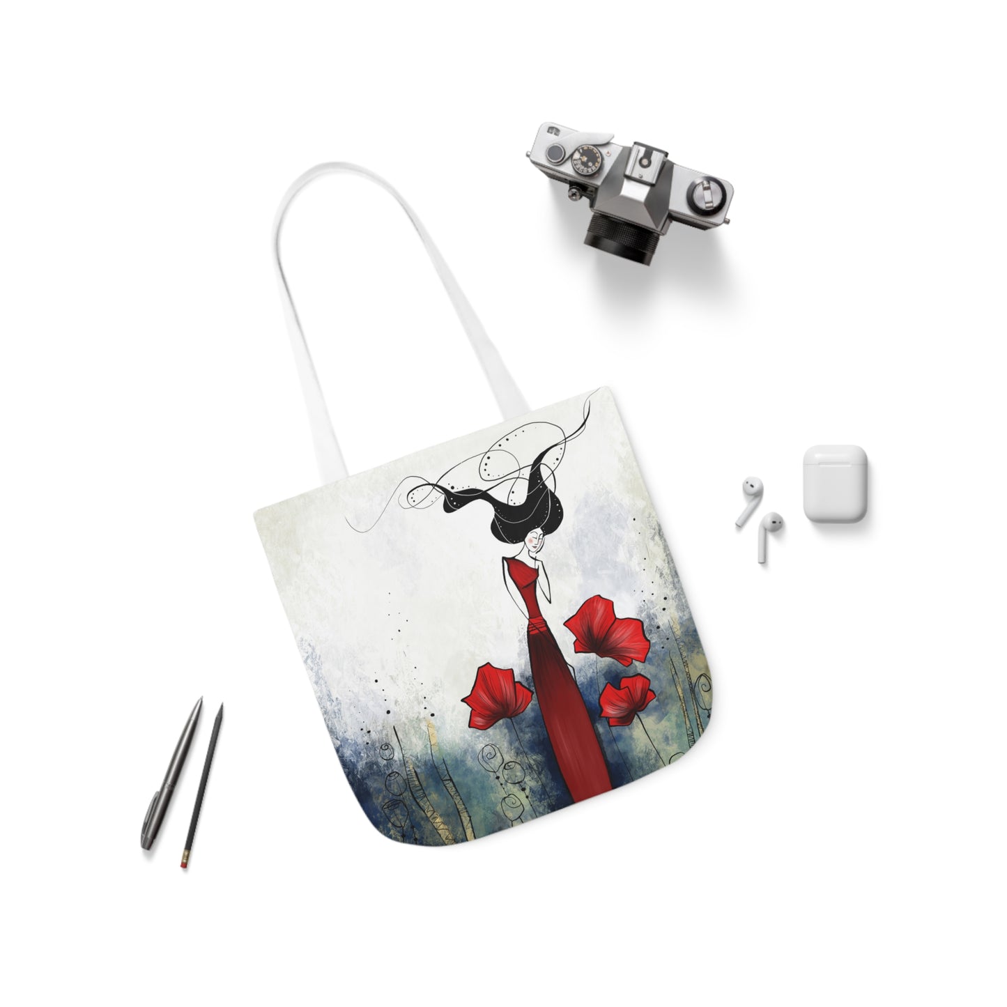 Canvas Tote Bag, 5-Color Straps