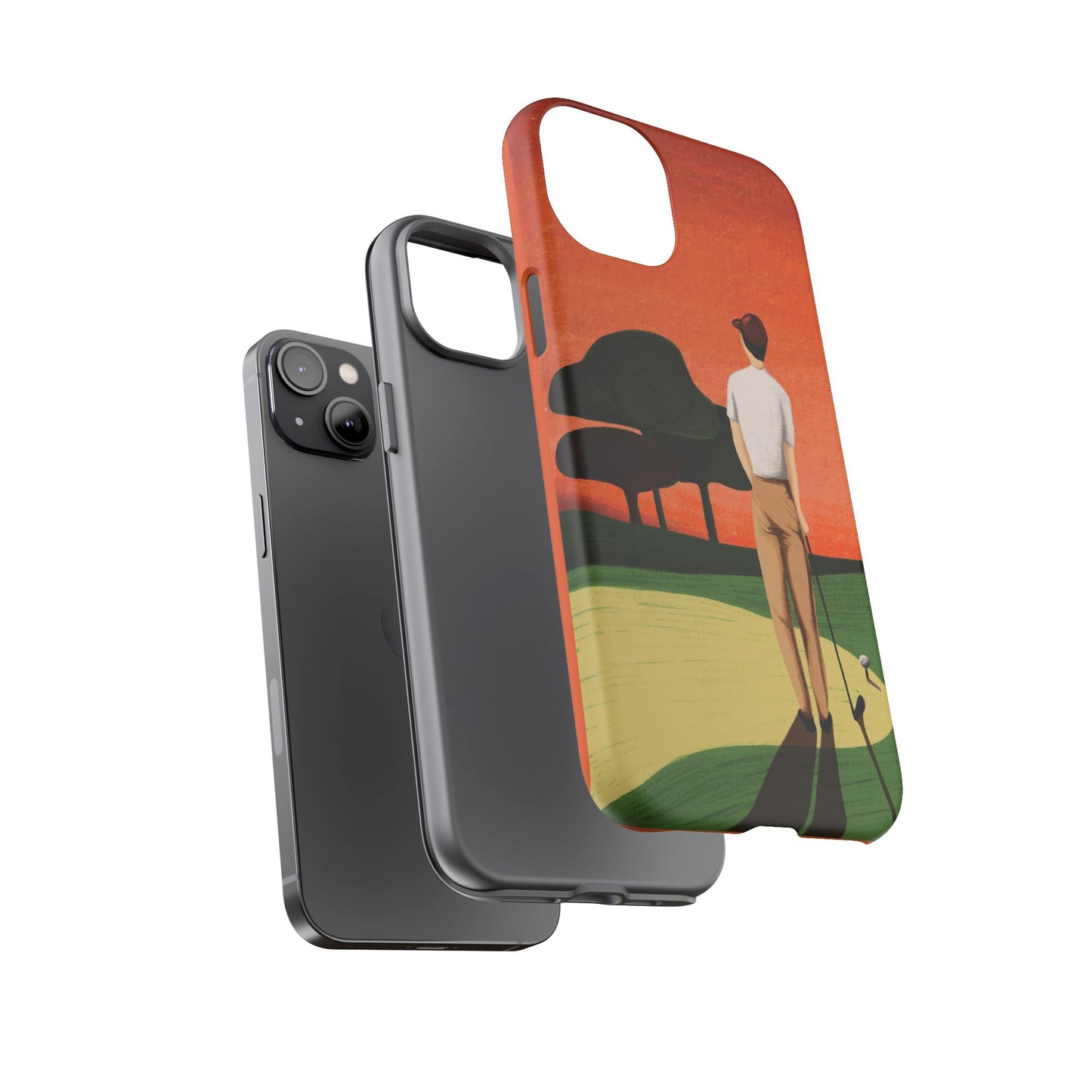 Vintage Golf Phone Case - 'Thoughts at Sunset' - Golf Lovers