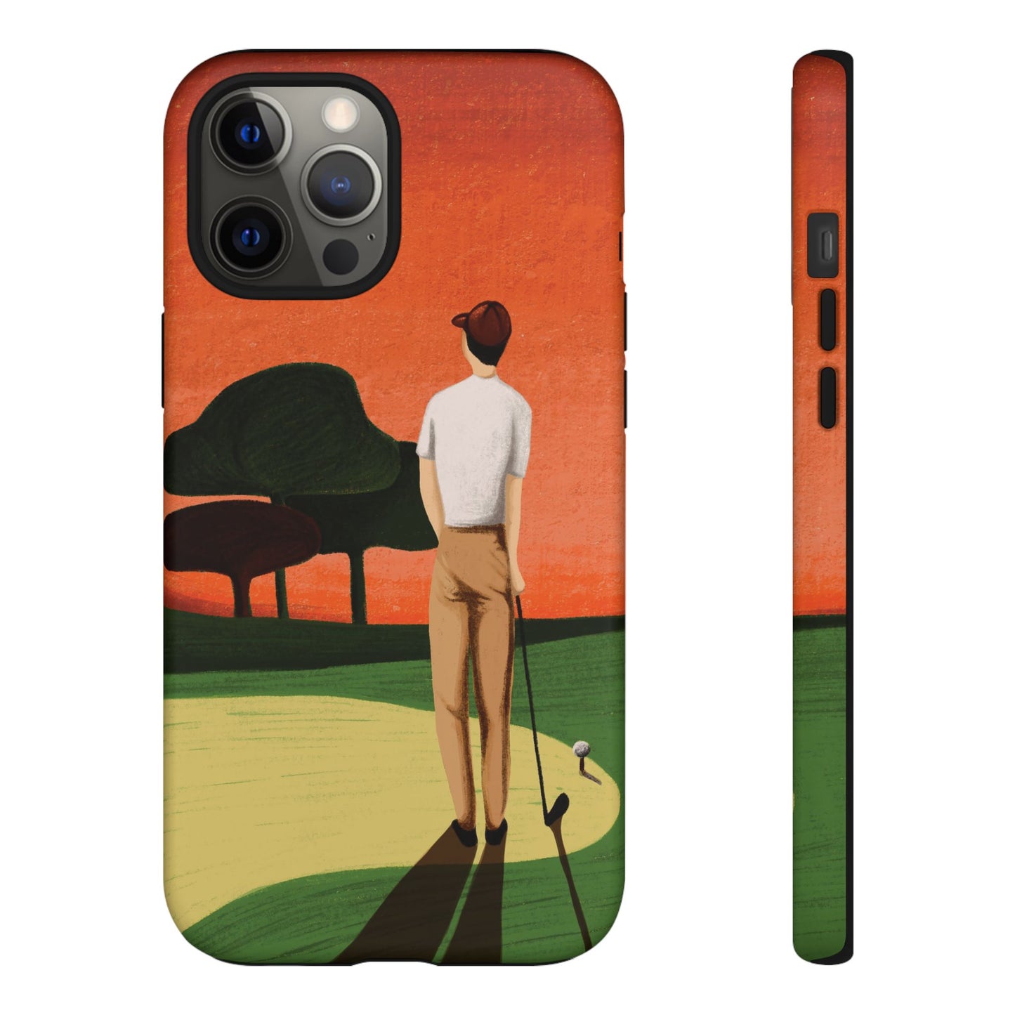 Vintage Golf Phone Case - 'Thoughts at Sunset' - Golf Lovers