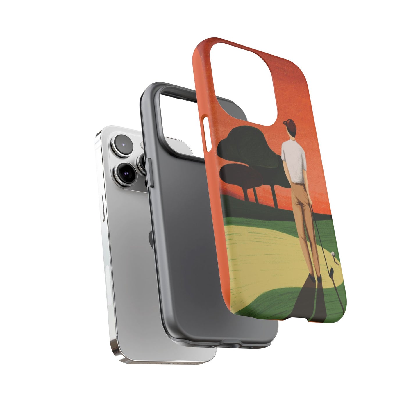 Vintage Golf Phone Case - 'Thoughts at Sunset' - Golf Lovers