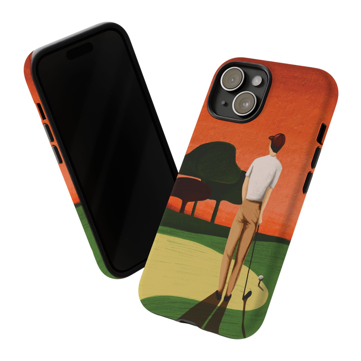 Vintage Golf Phone Case - 'Thoughts at Sunset' - Golf Lovers