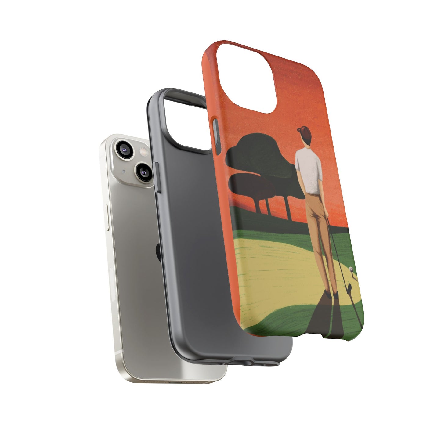 Vintage Golf Phone Case - 'Thoughts at Sunset' - Golf Lovers