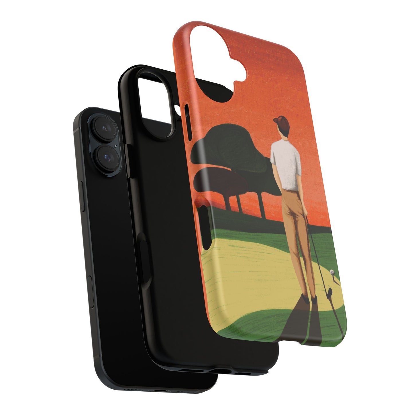 Vintage Golf Phone Case - 'Thoughts at Sunset' - Golf Lovers