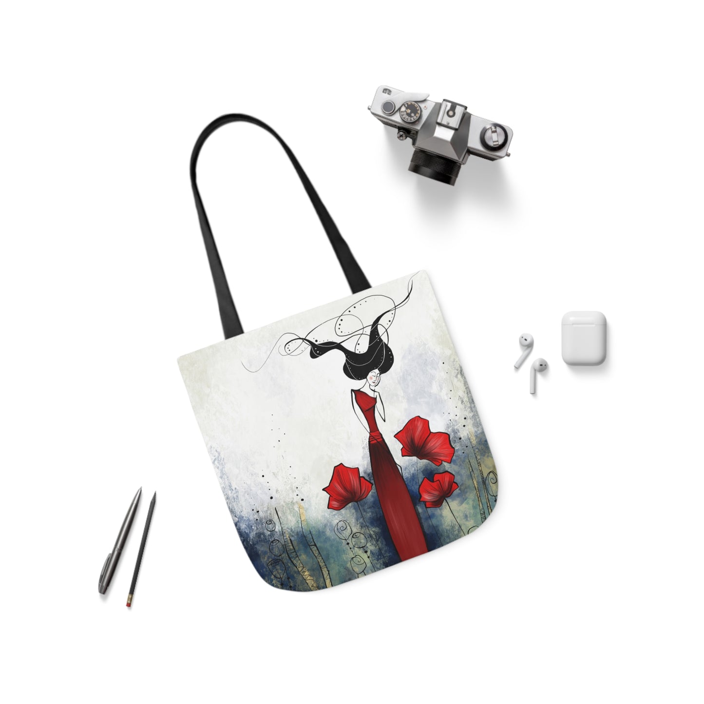 Canvas Tote Bag, 5-Color Straps