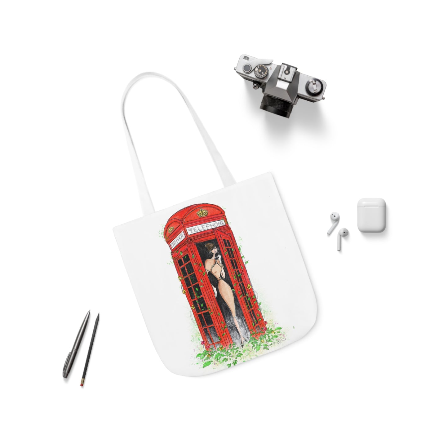 Canvas Tote Bag, 5-Color Straps