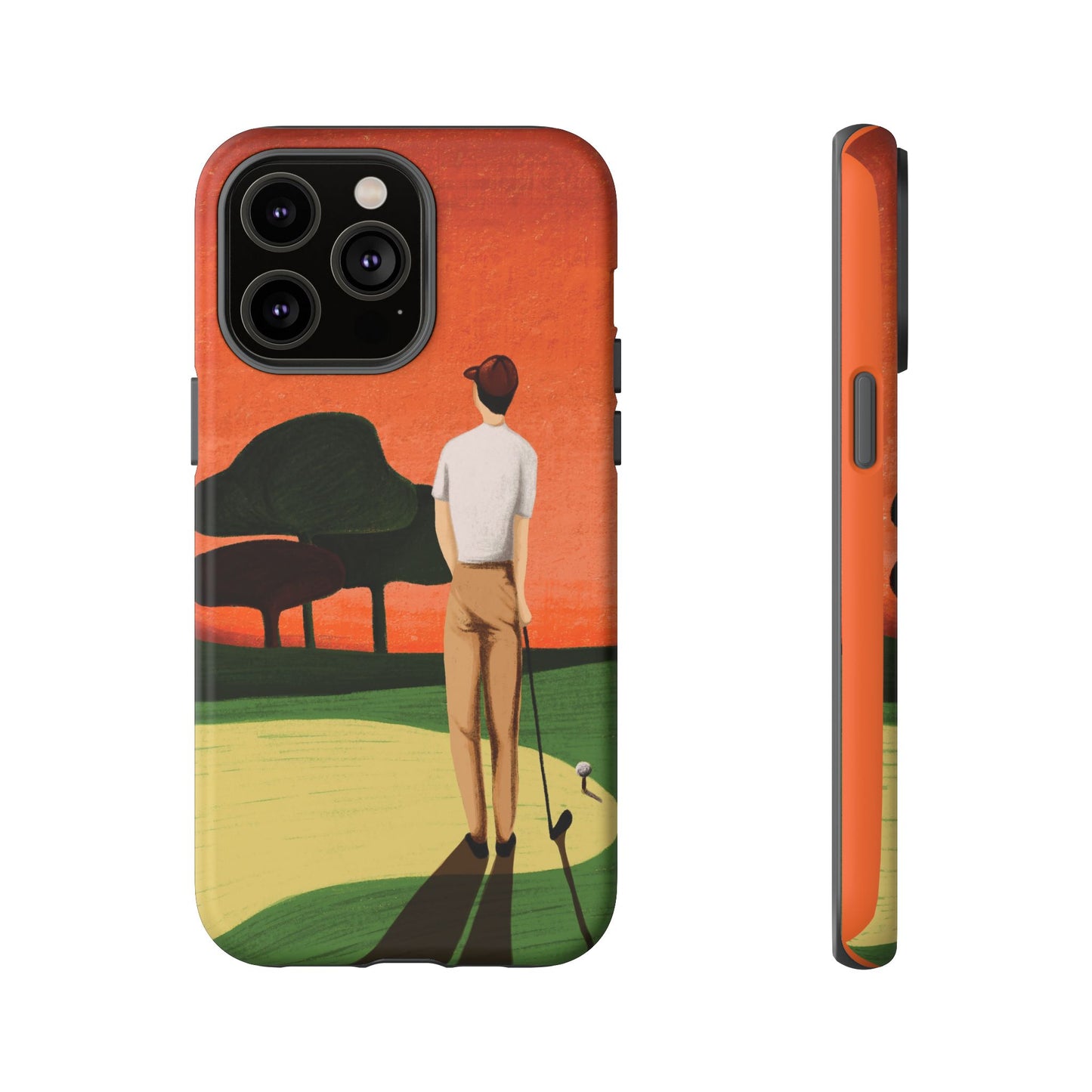 Vintage Golf Phone Case - 'Thoughts at Sunset' - Golf Lovers