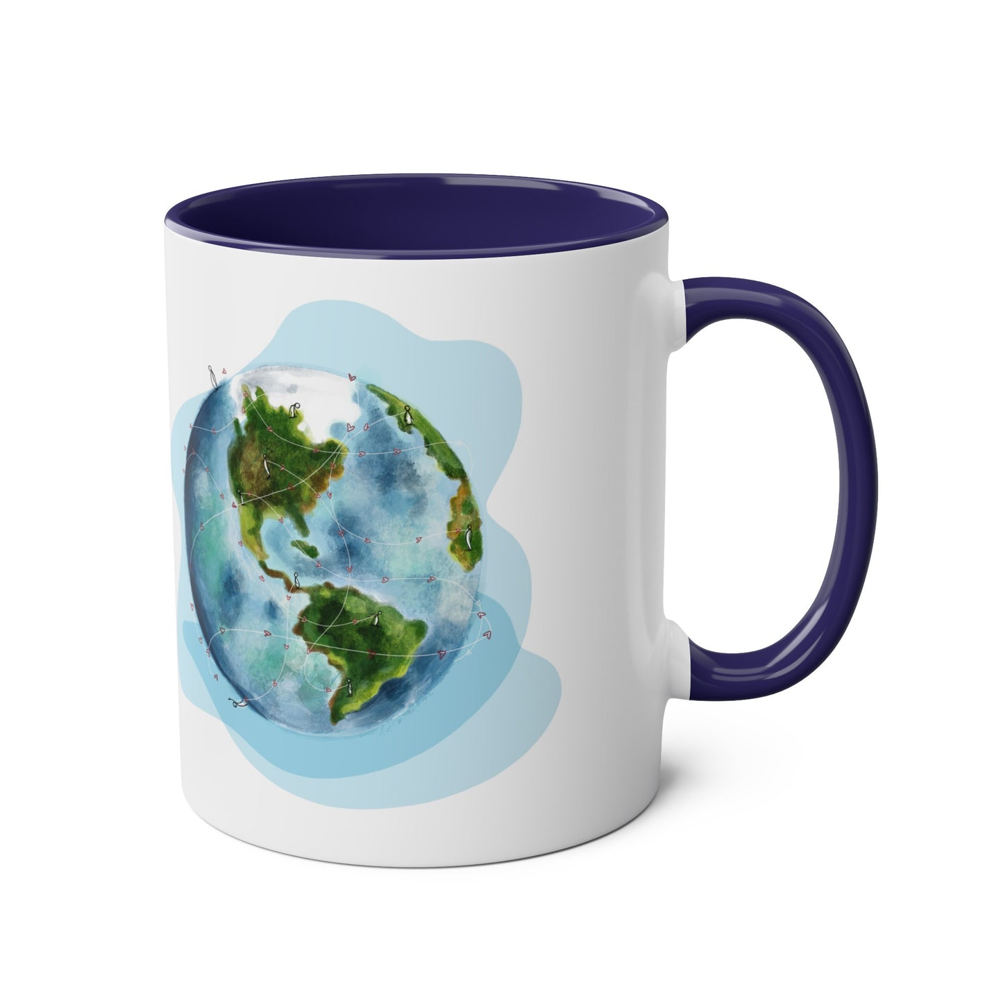 Two-Tone Coffee Mugs, 11oz