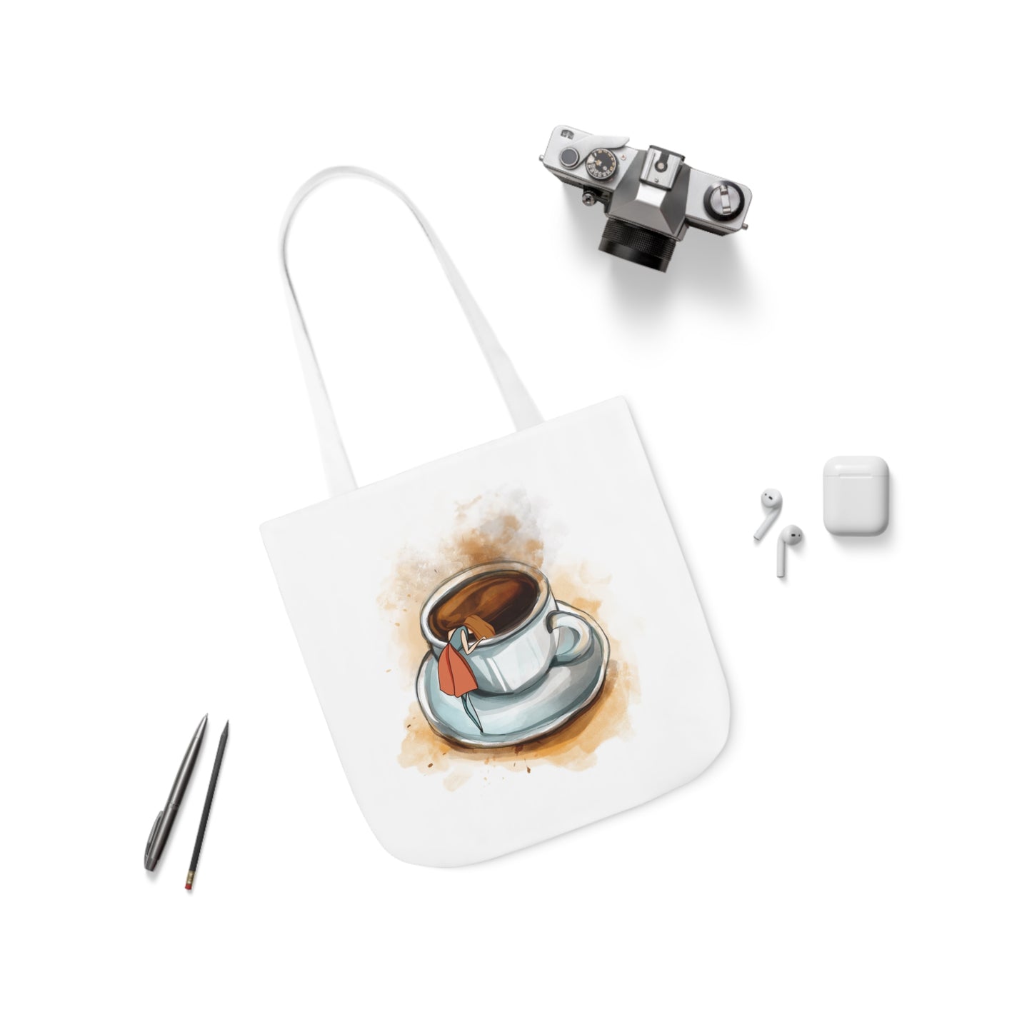 Canvas Tote Bag, 5-Color Straps
