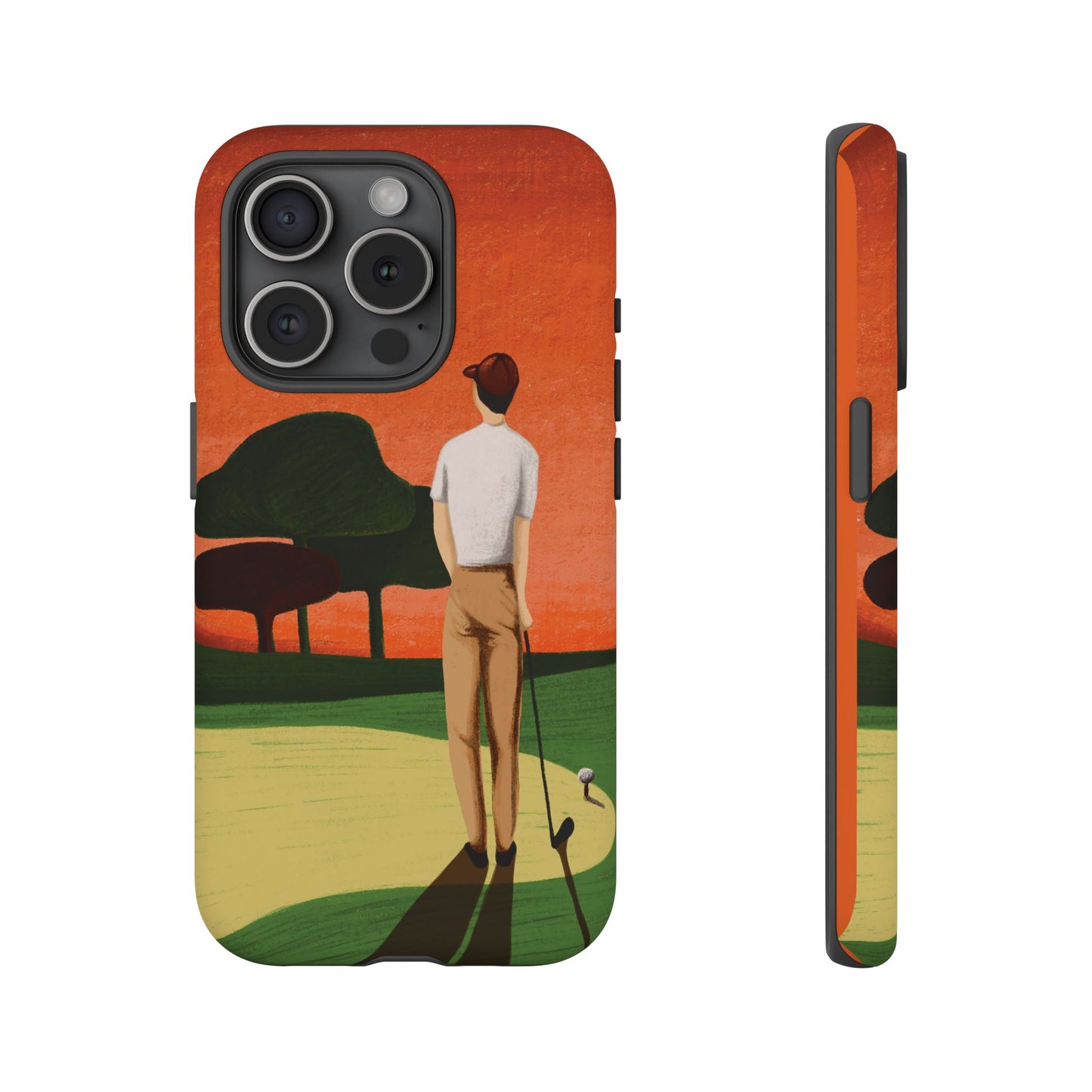 Vintage Golf Phone Case - 'Thoughts at Sunset' - Golf Lovers