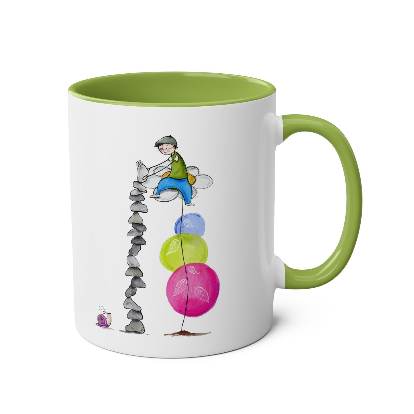 Two-Tone Coffee Mugs, 11oz
