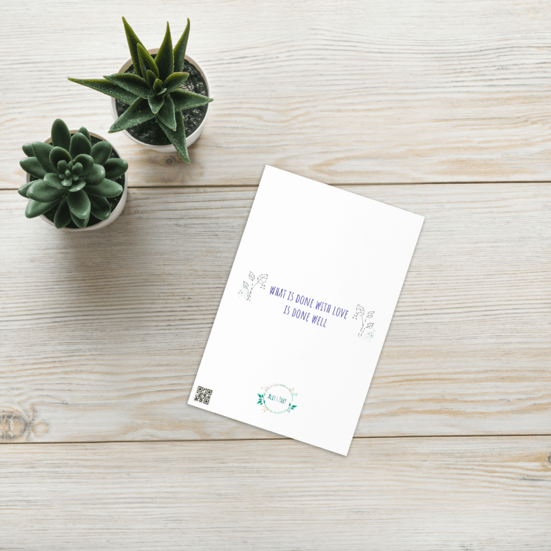 The pleasure of small things Greeting card