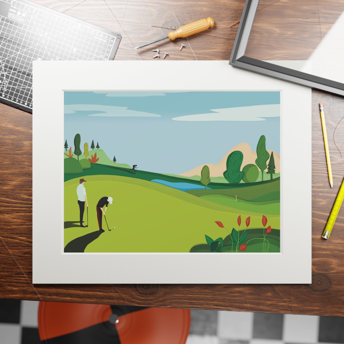 'Sunday Mornings' Fine Art Prints (Passepartout Paper Frame)