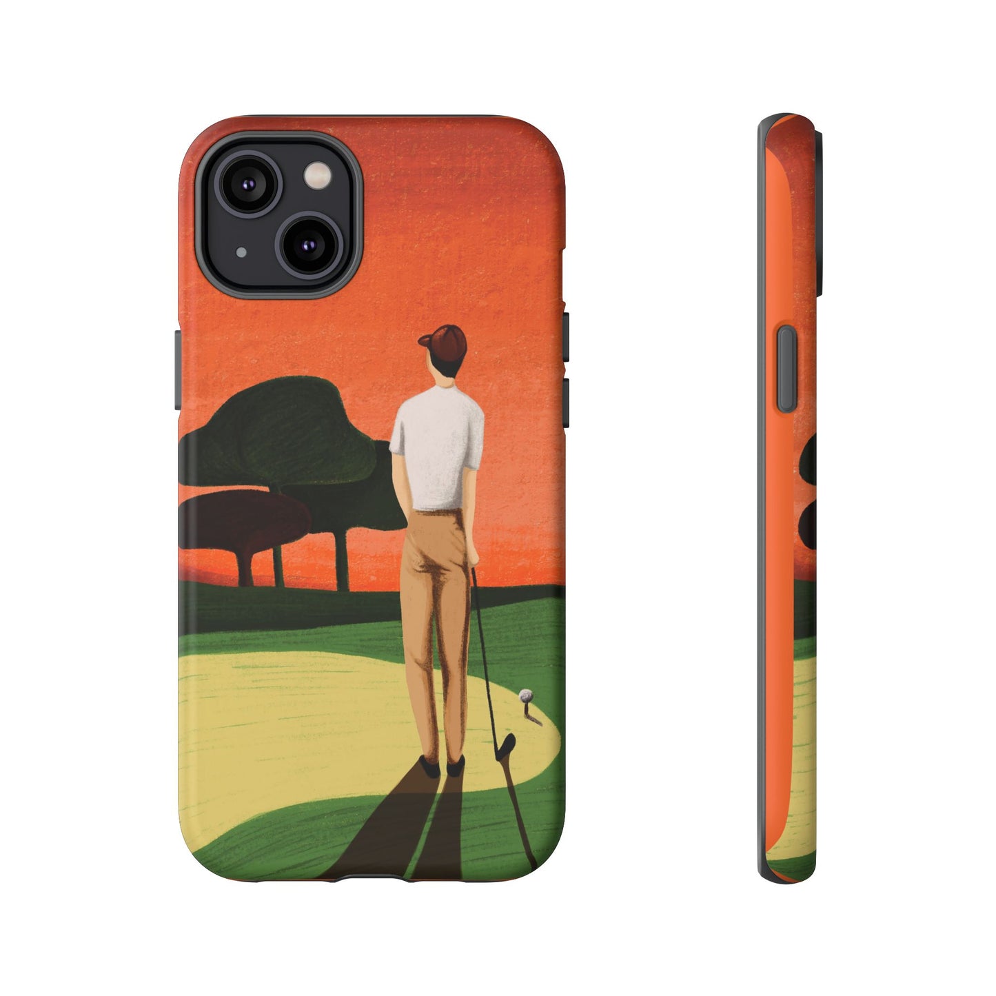 Vintage Golf Phone Case - 'Thoughts at Sunset' - Golf Lovers